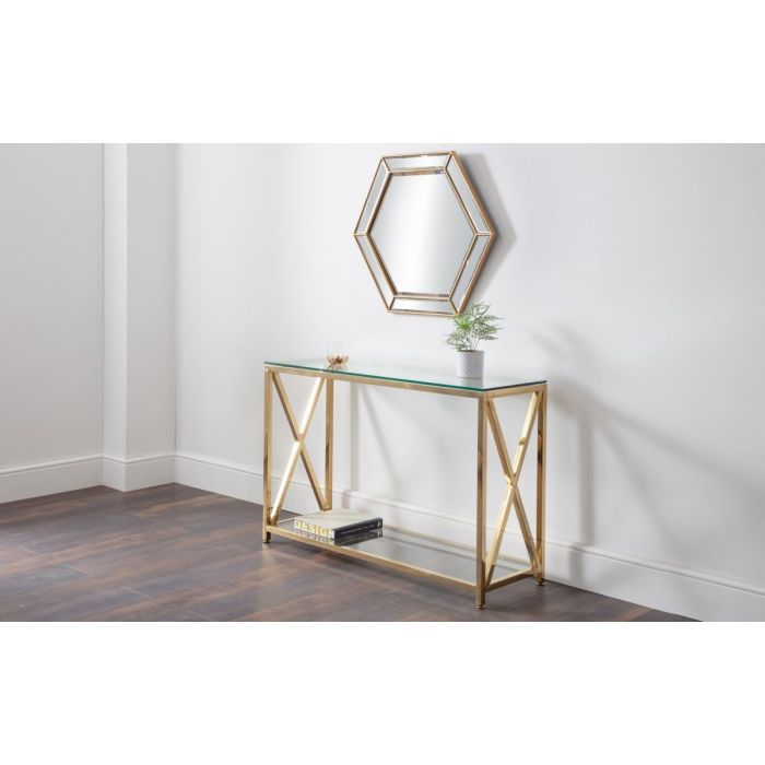Miami Console Table - Gold