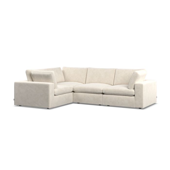 Corner Sofa - OBLAK Fabric 3 Seater Right Hand Facing Cotton