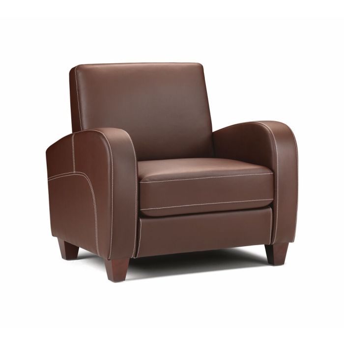 Vivo Chestnut Faux Leather Armchair