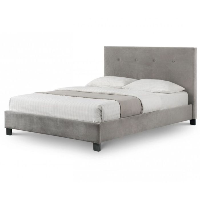 Shoreditch Grey Velvet Bed - Kingsize 5ft