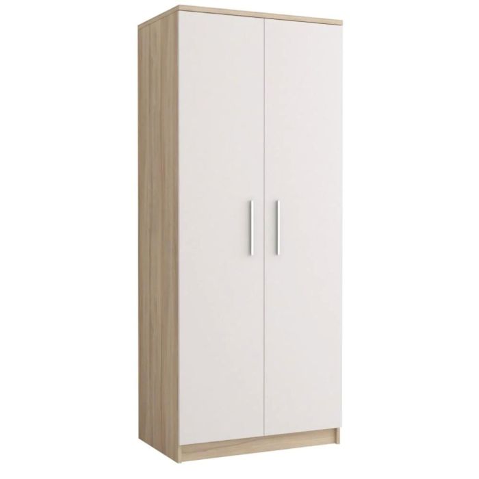 ORMISTON 2 Door Wardrobe Light Oak - 80cm