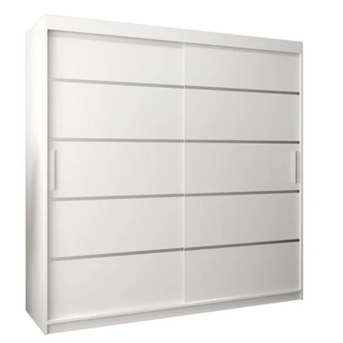 VICENZA 2 Door Sliding Wardrobe White - 200cm