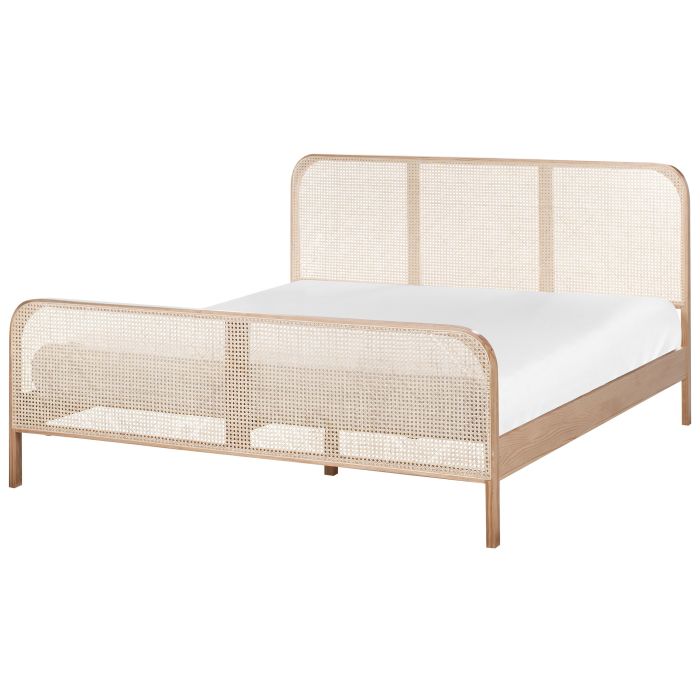 NOARON Bed Pine Wood 180 x 200 cm (EU Super King) Light Brown