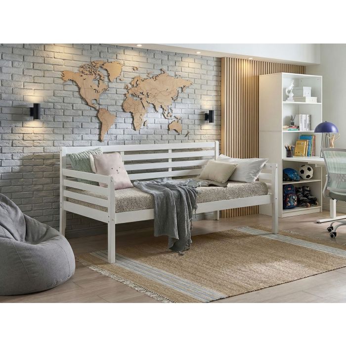 CIFARO EU Single Rubberwood Daybed - White