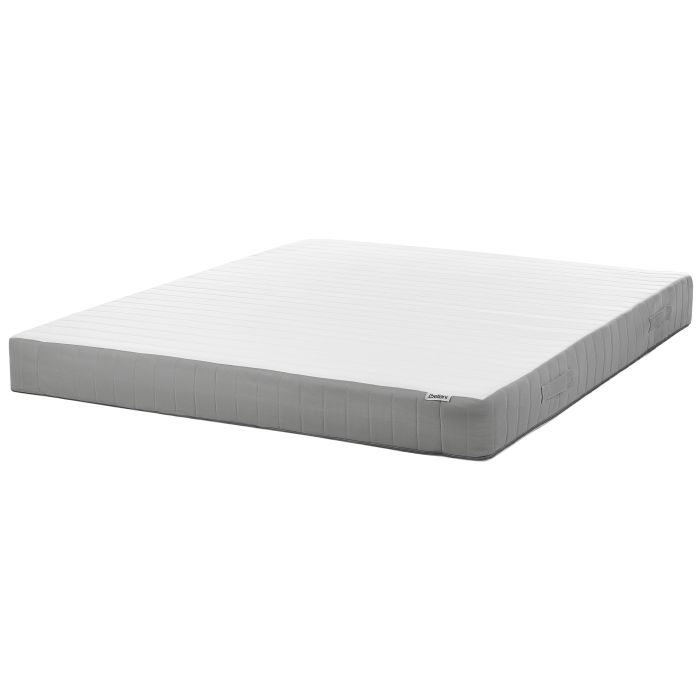 POUFFY Memory Foam Pocket Spring Mattress Firm 180 x 200cm Super Kingsize - White with Grey