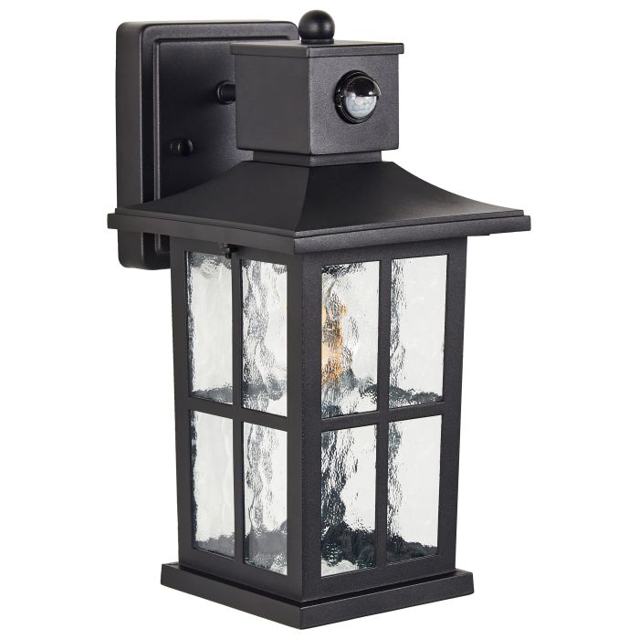 HOOKMERE Outdoor Wall Light with Motion Sensor - Black