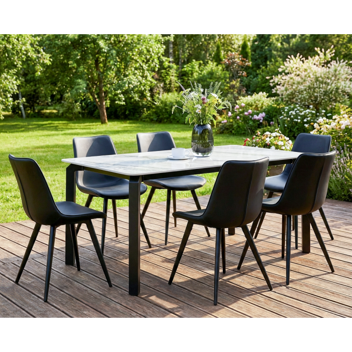 DERUXO Garden Dining Table - Grey