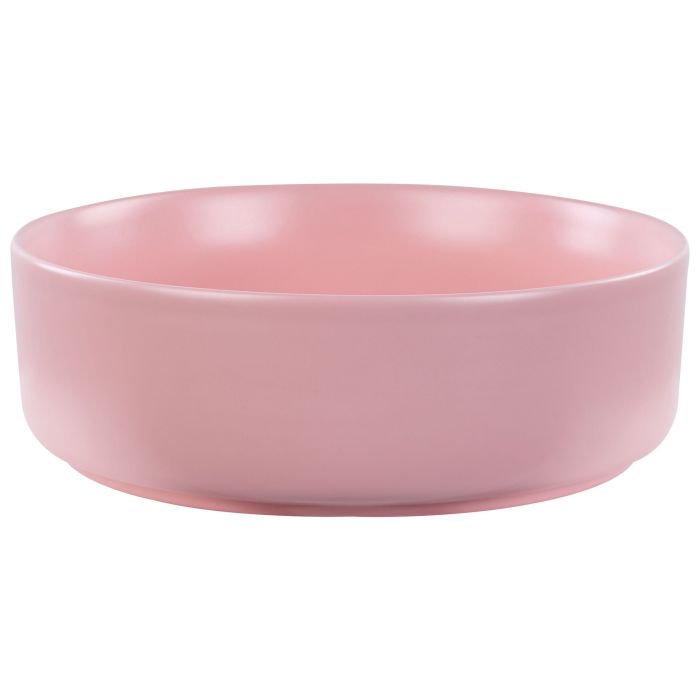 Ceramic Countertop Basin Diameter 370 mm Pink GUDAR