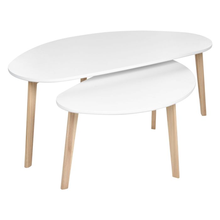 FREDERICIA Set of 2 Coffee Tables White