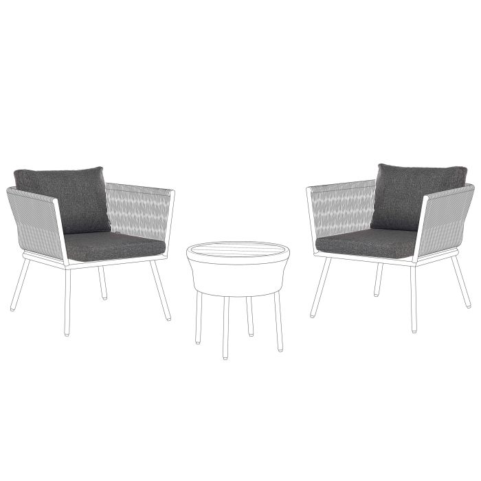 GLISO Outdoor Cushion Cover Set - Dark Grey