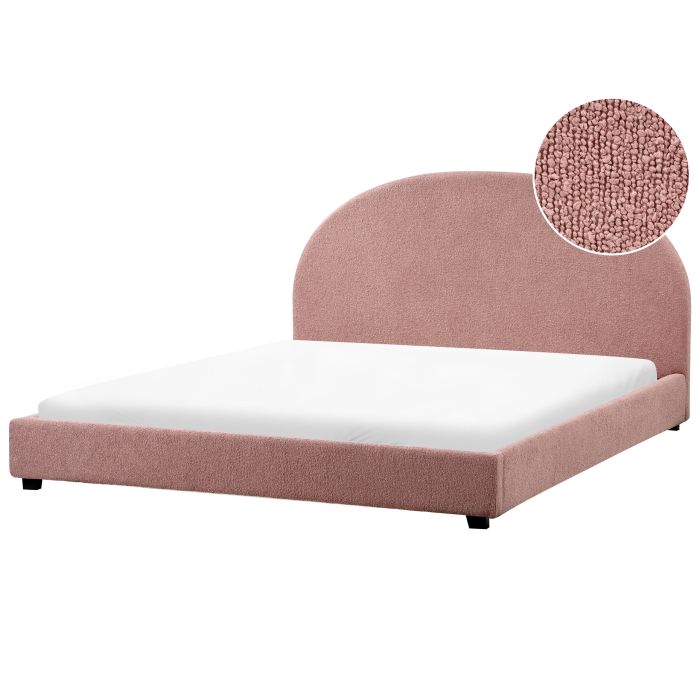 EAUCLUSV Waterbed Boucle 180 x 200 cm (EU Super King) Pastel Pink
