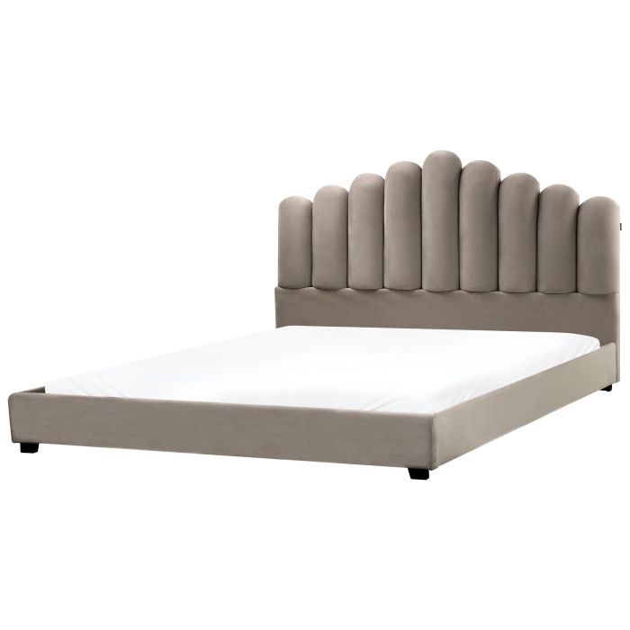 CINVENNES Waterbed Velvet 180 x 200 cm (EU Super King) Taupe
