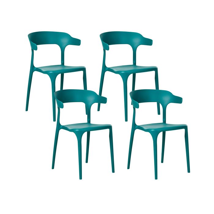 BUBGIO Set of 4 Garden Chairs Teal