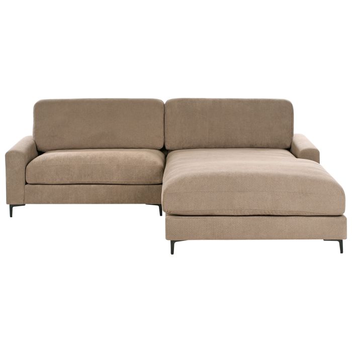 Corner Sofa - MALYO Left Hand Facing Fabric Brown