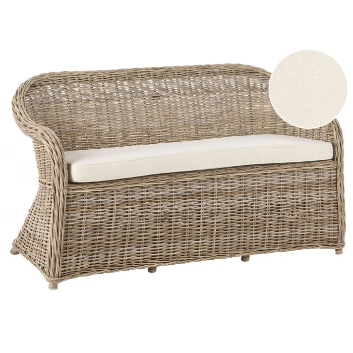 Garden Sofa 2 Seater SUSUA Rattan Natural