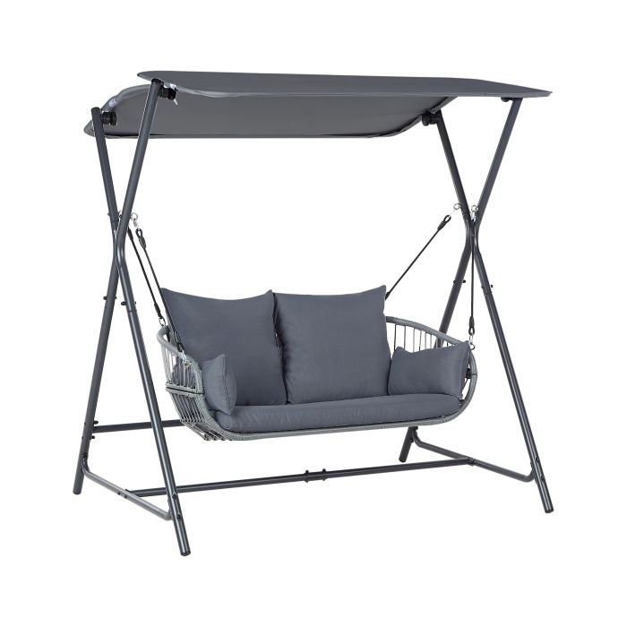 Patio Swing FIASTRA Metal Dark Grey
