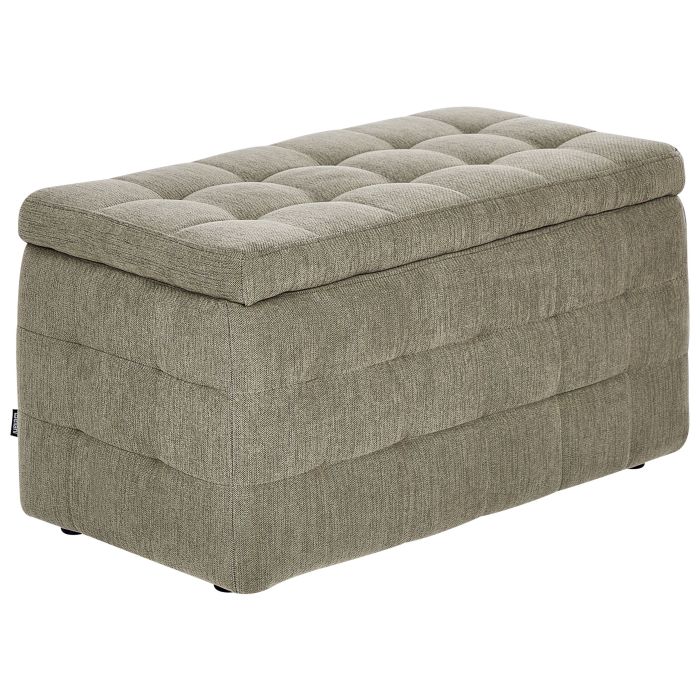 Fabric Storage Ottoman Olive Green MICHIGAN