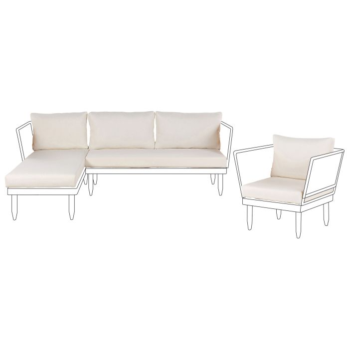 AREMONC Outdoor Cushion Cover Set Off-White