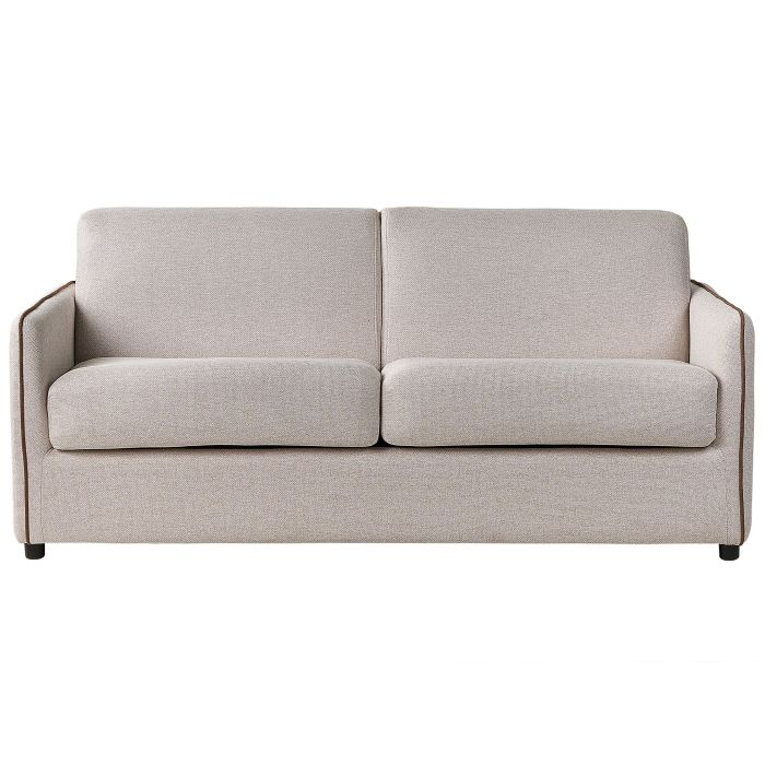 2 Seater Sofa Bed - SIHOJ Fabric Light Beige