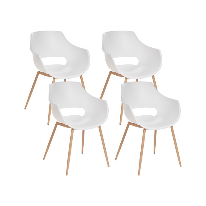 Set of 4 Dining Chairs MILLERS White