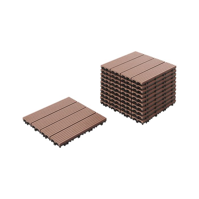 Outdoor Flooring ATELETA Wood-Plastic Composite (WPC) Brown