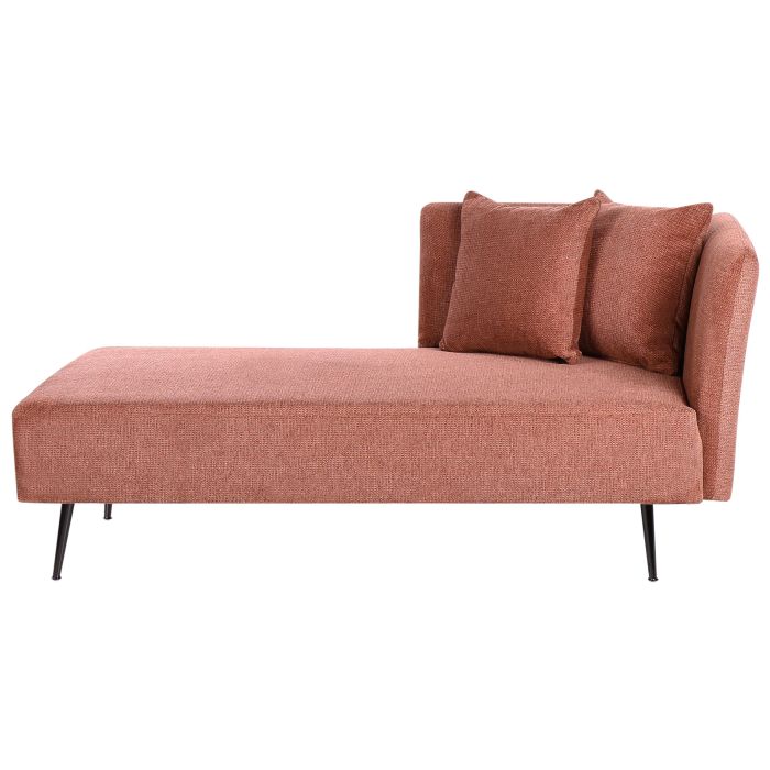 Right Hand Fabric Chaise Lounge Red RIOM