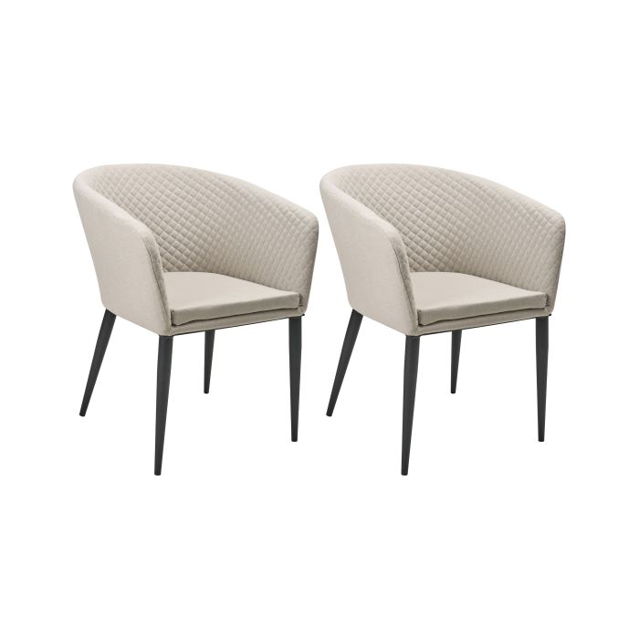EVERSDEN Fabric Set of 2 Garden Chairs - Beige