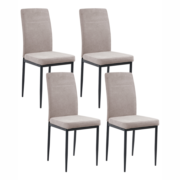 FALCREST Fabric Dining Chair Set of 4 - Taupe