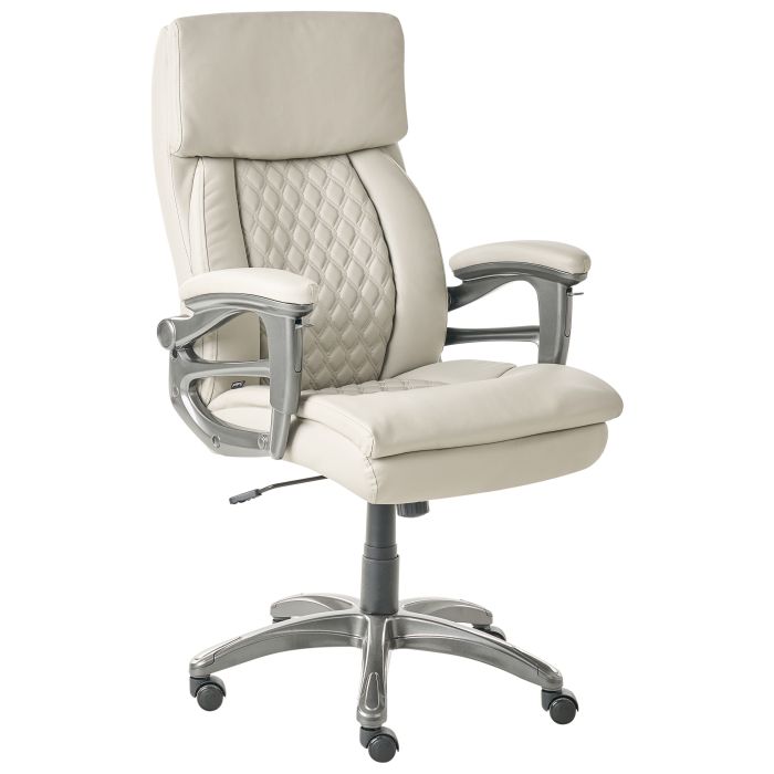 ORMSDON Faux Leather Executive Office Chair - Beige