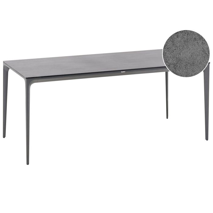 MERTONLEIGH Garden Dining Table Stone Effect - Dark Grey