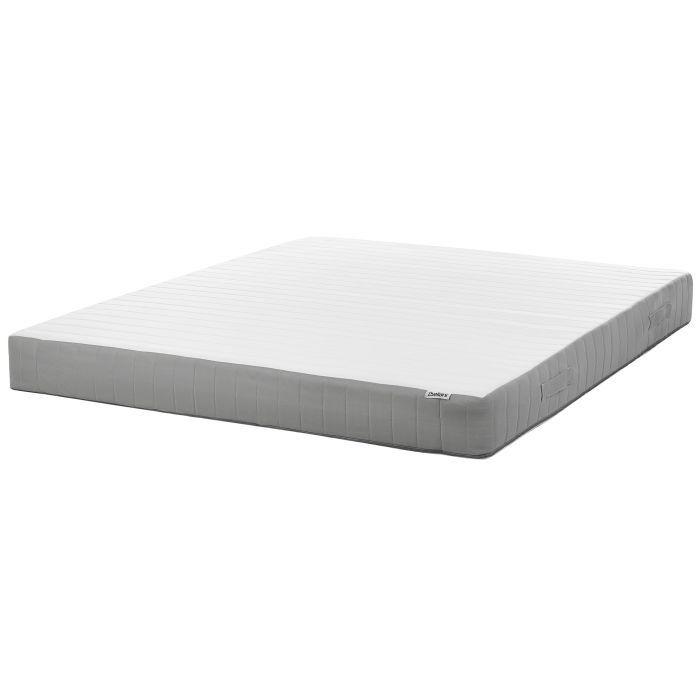 OMMY Pocket Spring Mattress Medium 180 x 200cm Super Kingsize - White with Grey
