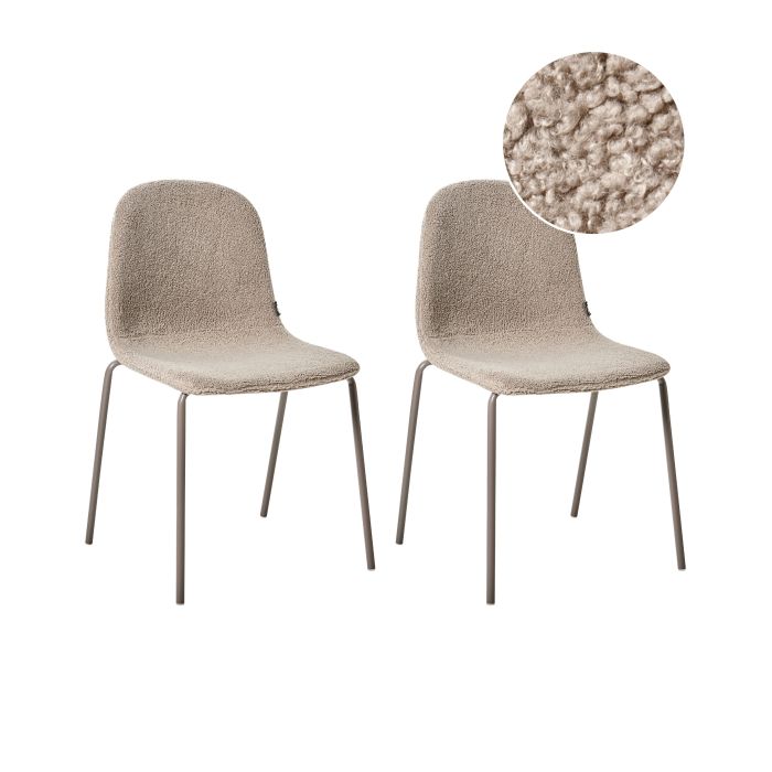FULCOMBE Fabric Office Conference Chairs Set of 2 - Beige