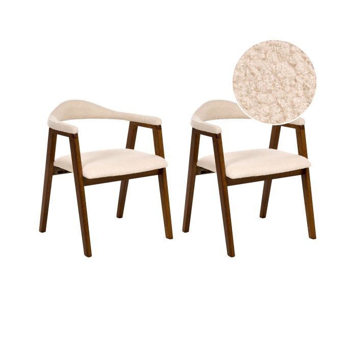 FIELDENMERE Wooden Dining Chairs - Set of 2 - Dark Brown