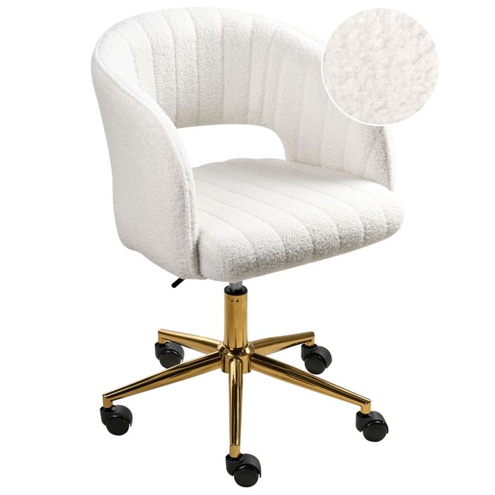 KATOANH Fabric Office Desk Chair - White