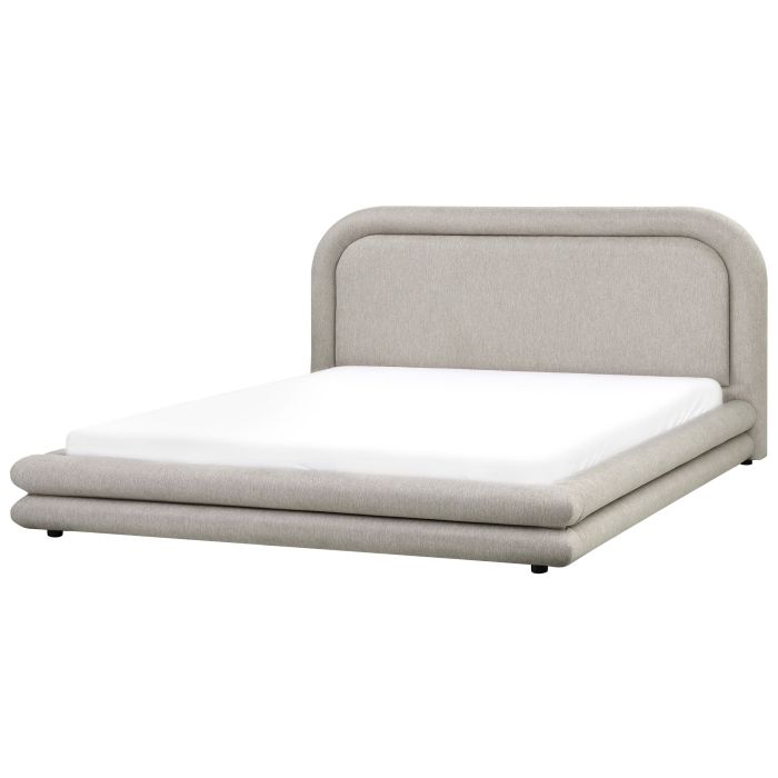 LAVAEDRNS Bed Faux Linen 180 x 200 cm (EU Super King) Taupe