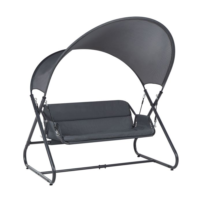 Patio Swing SOLAGNA Metal Dark Grey