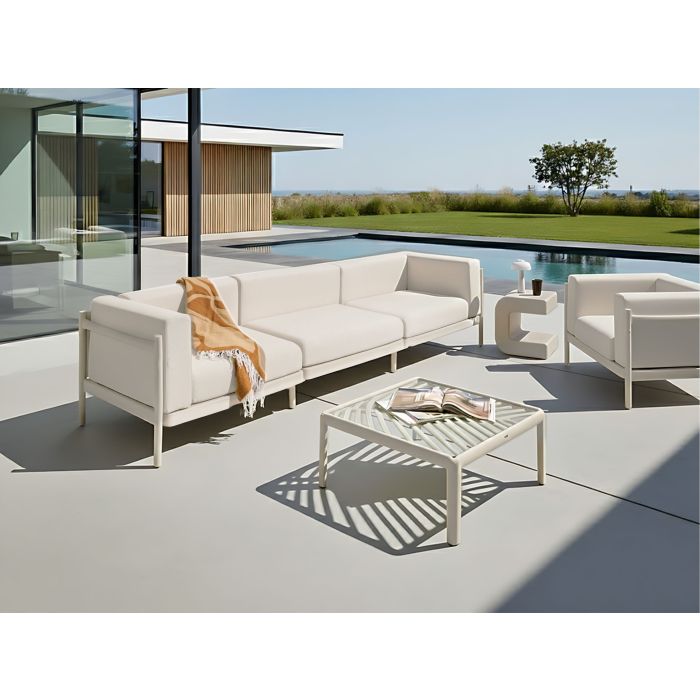 CETAXI Garden Extension Module 3 Seater Sofa with Cushion - Beige