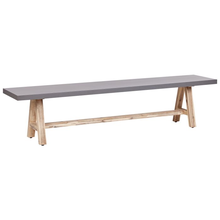 Garden Bench TONNARE 200 cm Concrete Grey