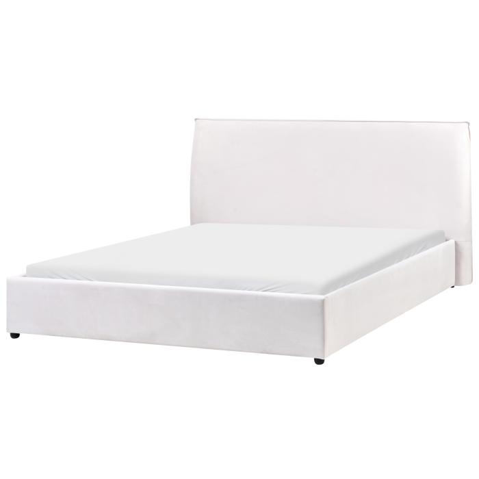 LEVISH Kingsize Velvet Bedframe - Off-White
