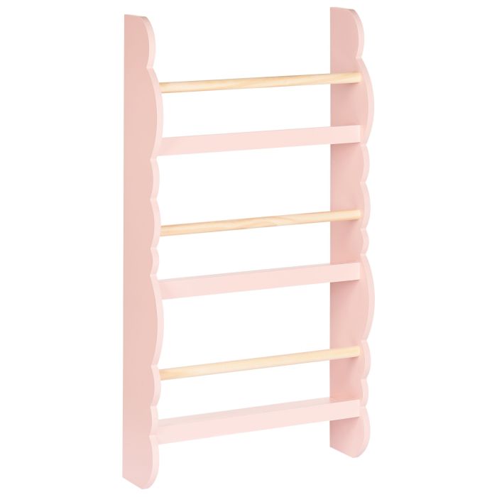 Wall Bookshelf RIGOLET Engineered Wood 80 cm Pastel Pink