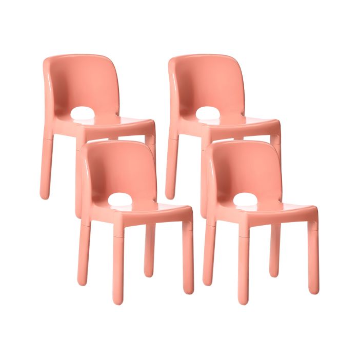 DOWNMERE Set of 4 Garden Chairs - Red