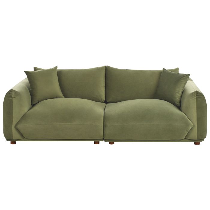 LVUOS Velvet 3 Seater Sofa - Green