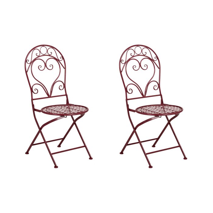VEYRO Garden Chairs Set of 2 - Red