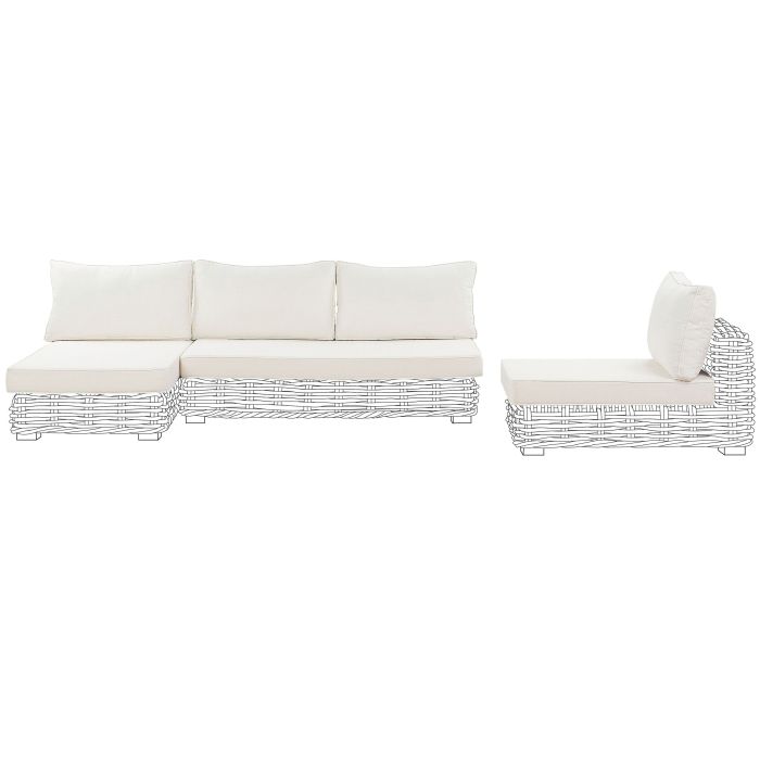 HUXMERE Outdoor Cushion Cover Set - Off White
