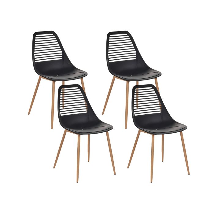 Set of 4 Dining Chairs MONTELLO Black