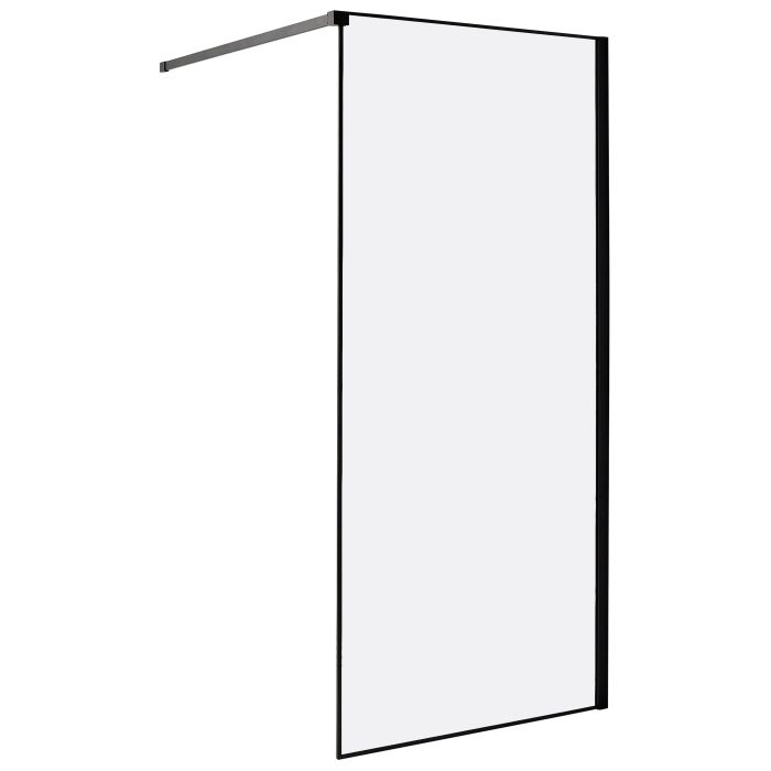 Shower Screen WASPAM 90 x 190 cm Black