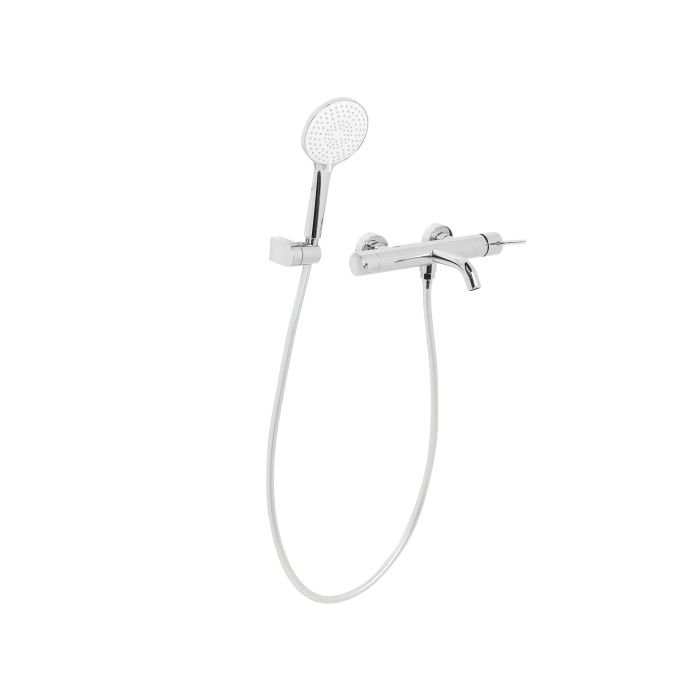 AVONLEIGH Wall Mounted Bath Shower Mixer Tap - Silver