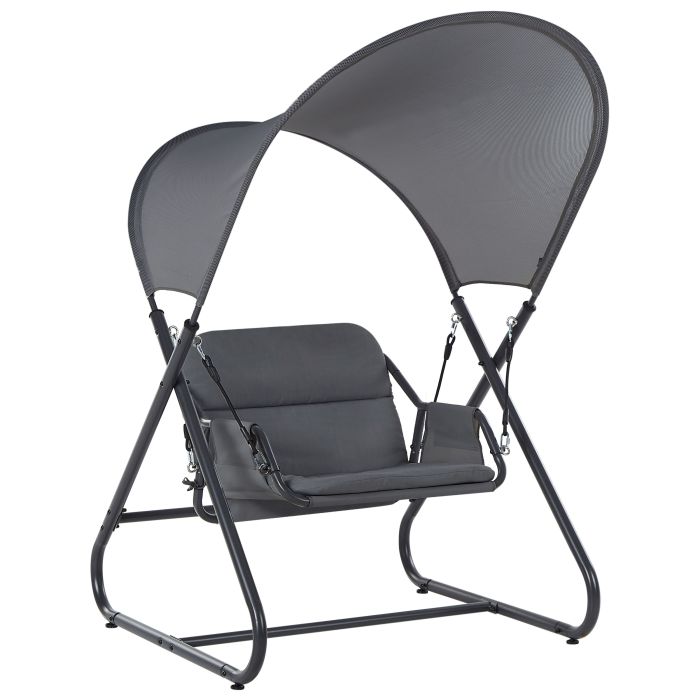 Patio Swing SOLAGNA Metal Dark Grey