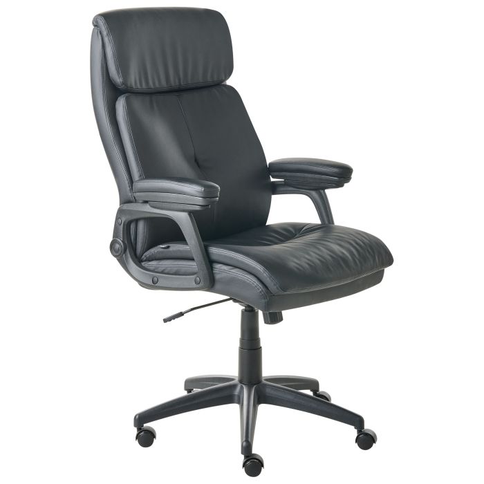 OLMSTED Faux Leather Executive Office Chair - Black