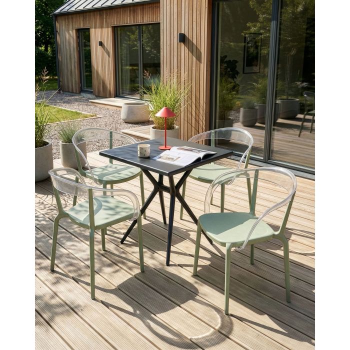 PENTARA Garden Chairs Set of 4 - Light Green